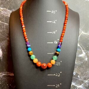 Seven Chakra Stone Necklace – Natural Gemstones & Energy Balance